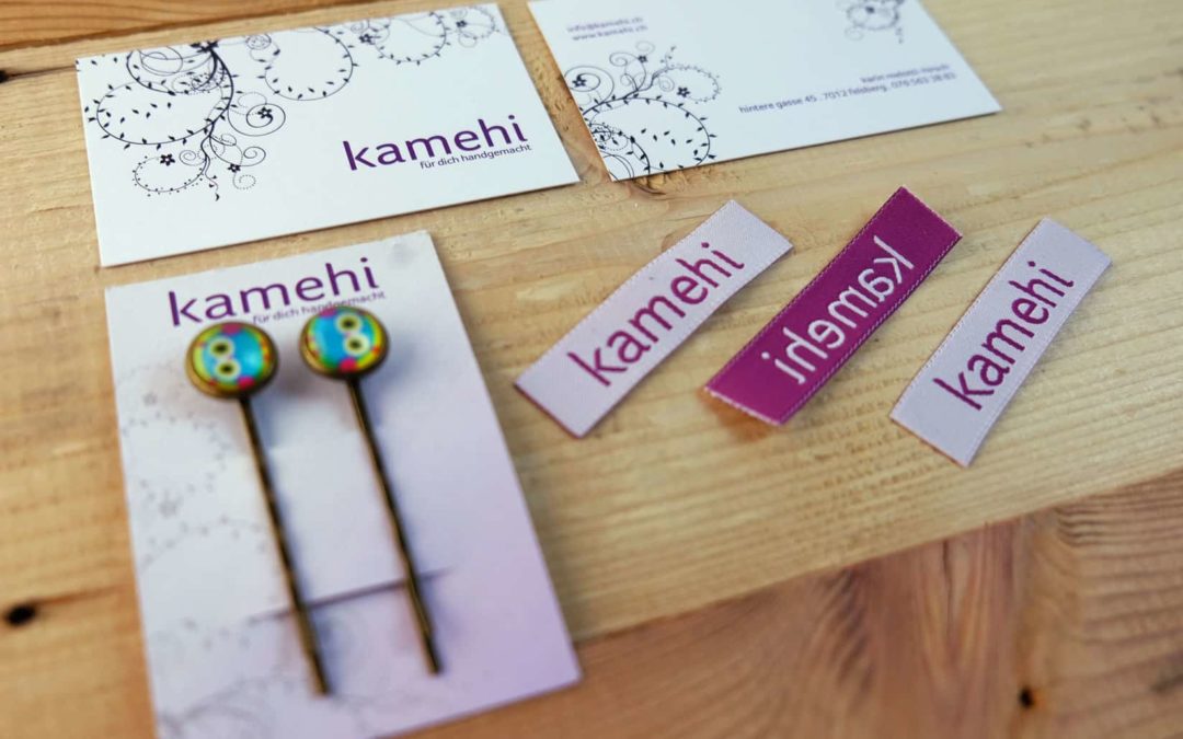 Visitenkarten und Weblabels für kamehi.ch