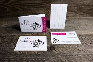 Kunden- und Visitenkarten für tschiidog die Hundeboutique