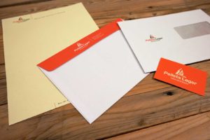Logodesign, Couverts, Briefpapier und Visitenkarten für Pellets Lager Graubünden