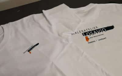 Textildruck von T-Shirts und Polos für Maler Losavio