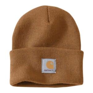 Carhartt Beanie A18 - Braune Mütze mit Logo