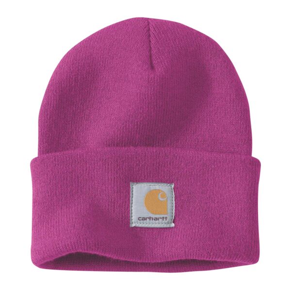 Carhartt Beanie A18 - Pinke Mütze mit Logo