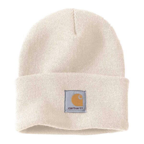 Carhartt Beanie A18 - Weisse Mütze mit Logo