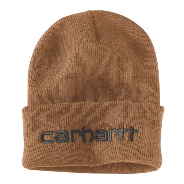 Carhartt Thinsulate isolierte Logo Mütze braun - Warm und stylisch für den Winter