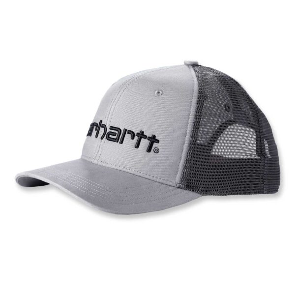 Die Carhartt Mesh-Back Logo Graphic Cap AH1195 in grau ist die perfekte Wahl für alle, die eine robuste und bequeme Baseballmütze suchen, die auch an heißen Tagen angenehm zu tragen ist.