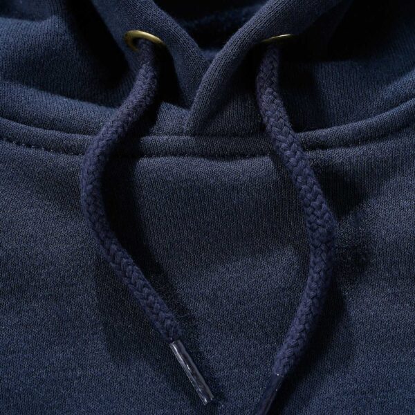 Detailaufnahme der Kordeln. Carhartt Herren Hoodie K288 in der Farbe Navy